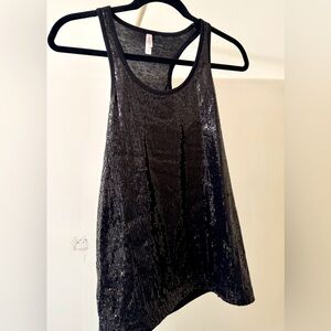 NWOT Black Sequin Tank Top. Size Small
